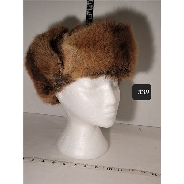 Vintage beaver trapper hat.