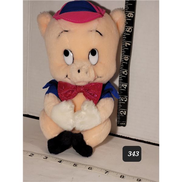 Late century Plush Porky Pig from Warner Bros.