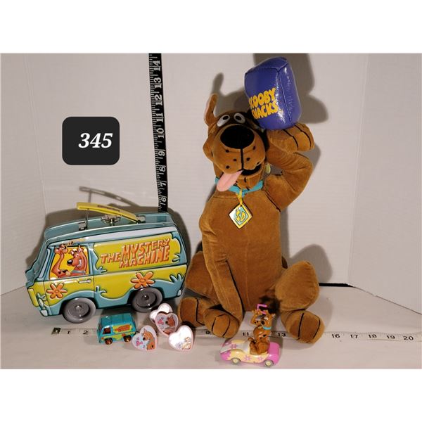 Plush Scooby Doo, Mystery machine, lunch box, cars & collectables.