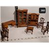 Image 1 : Vintage collector wood miniature furniture with opening doors & drawers.
