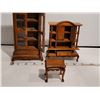Image 6 : Vintage collector wood miniature furniture with opening doors & drawers.