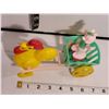 Image 2 : 1950's  Rosbro rosen plastic Easter candy rooster wagon.
