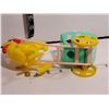 Image 3 : 1950's  Rosbro rosen plastic Easter candy rooster wagon.