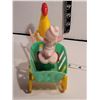 Image 5 : 1950's  Rosbro rosen plastic Easter candy rooster wagon.
