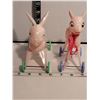 Image 4 : Vintage 1950's Deer & rabbit on wheels. Rosbro easter toys.