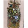 Image 4 : Jars of marbles. One is old embossed safety Seal.