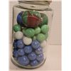 Image 5 : Jars of marbles. One is old embossed safety Seal.