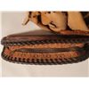 Image 8 : Leather, hand tooled case for glasses & soft leather beaded toddler moccasins.
