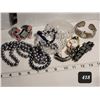 Image 1 : Assorted watches,magnetic hematite bracelets, heavy beads & lead crystal trinket dish.