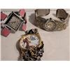 Image 5 : Assorted watches,magnetic hematite bracelets, heavy beads & lead crystal trinket dish.