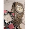 Image 7 : Assorted watches,magnetic hematite bracelets, heavy beads & lead crystal trinket dish.