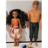Image 4 : 1991 Disney Beauty & the Beast, Mattel Prince Adam with mask, Princess Moana & Kristoff dolls