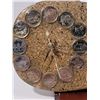 Image 2 : Granite curling rock clock with 1999 special monthly quarters. Curling book & curling rock for trink