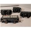 Image 6 : Vintage train engine (key wind) plus 4 metal cars.