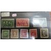 Image 1 : 8 Canadian stamps, some as early as 1927 & 1935, plus ones issued during World War II. Used & Mint.