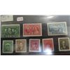 Image 2 : 8 Canadian stamps, some as early as 1927 & 1935, plus ones issued during World War II. Used & Mint.