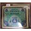Image 1 : France. Allied Military Currency. 1944 5 Francs. Beautiful French flag on the back. VF.