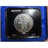 Image 1 : 1971 Specimen Nickel Dollar. Commemorates the 100th Anniversary of British Columbia joining Canada. 