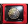 Image 1 : 1972 Specimen Silver Dollar. Housed in its original Royal Canadian Mint black clamshell case of issu