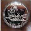 Image 1 : 1999 Specimen Silver Dollar. Commemorates Juan Perez first sighting the Queen Charlotte Islands. Shi