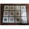 612  Lot of 12 Canadian George VI Silver 25 Cents. Includes 1937, 1938, 1939, 1940, 1941, 1942, 1943, 194