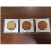 Image 1 : Lot of 3 Calgary Stampede medals. Includes brass 1967 Centennial, bronze RCMP & bronze first RCMP ai