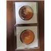 Image 2 : Lot of 2 Moose Jaw Coin Club bronze medals. 1967 Canadian Centennial & 1968 CFB. Large 37mm medals. 