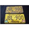 Image 1 : Matched set Alberta license plates - 1980s