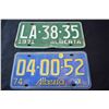 Image 1 : 1971 & 1974 Alberta license plates