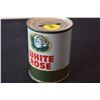 Image 1 : White Rose Oil Tin Bank - Has Coins Inside