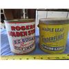 Image 1 : maple leaf tenderflake lard can , rogers golden syrup can