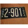 Image 1 : 1924 Passenger License Plate 2-901