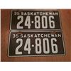 Image 1 : 1935 Passenger License Plates 24-806