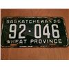 Image 1 : 1956 Passenger License Plate 92-046