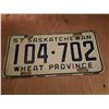 Image 1 : 1957 Passenger License Plate 104-702