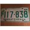 Image 1 : 1968 Farm Vehicle License Plate F117-838 (Single_Lot 996)