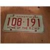 Image 1 : 1973 Passenger License Plate 108-191 (Single_Lot 998)