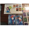 Image 3 : Comic book heroes 1995 on cover & 4 PKgs of marvel superheroes stamps un-opened & justice laegue car