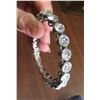 Image 2 : (Round crystal bangle bracelet W magnetic clasp