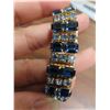 Image 2 : Vintage 3 row blue rhinestone bracelet