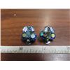 Image 1 : Vintage blue rhinestone earrings