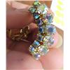 Image 4 : Vintage aurora borealis crystal rhinestone clip on earrings