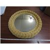 Image 1 : Natural wicker rattan wall mirror (13"x13")