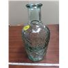 Image 1 : Vintage libbey of canada green glass maple leaf embossed bottle (8")