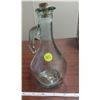 Image 1 : Canada glass cruet win carafe cork screw lid top opened handled canada glass (7.5")