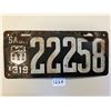 Image 1 : 1919 SK license plate