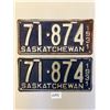 Image 1 : matching pair of 1931 SK license plates