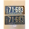 Image 1 : matching pair of 1932 SK license plates