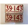 Image 1 : matching pair of 1940 SK license plates