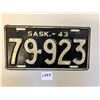 Image 1 : 1943 SK license plate